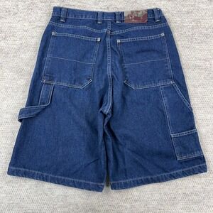 Vintage Y2K Carpenter Shorts Men 36 Baggy Denim Jorts Jean Wide 2000s Skate Dark